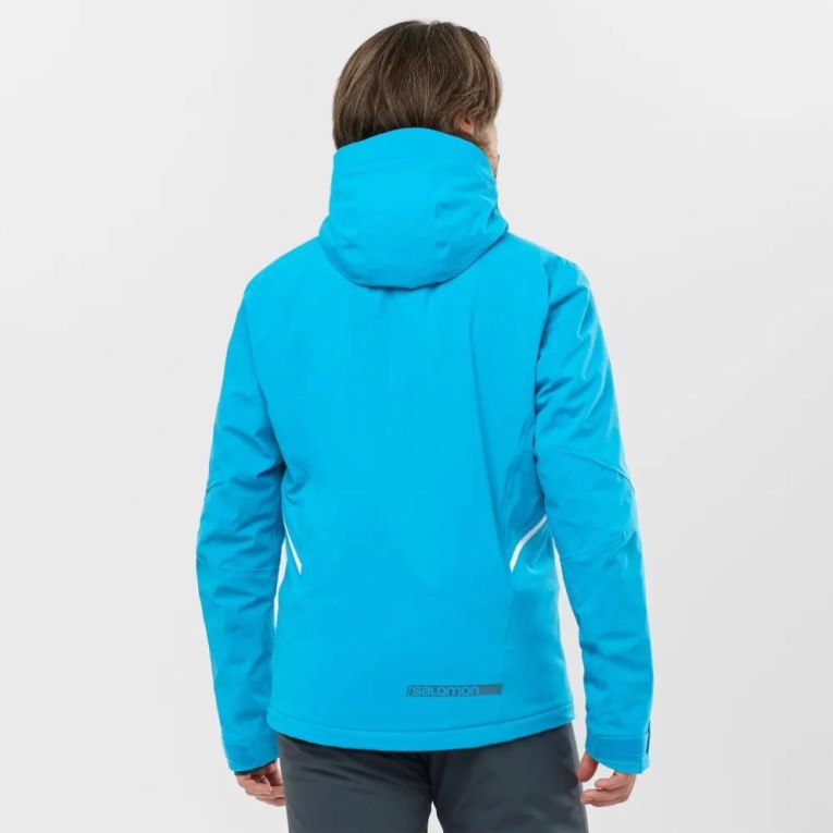 Turquoise Salomon Brilliant Insulated Men's Ski Jackets | IE JA1432